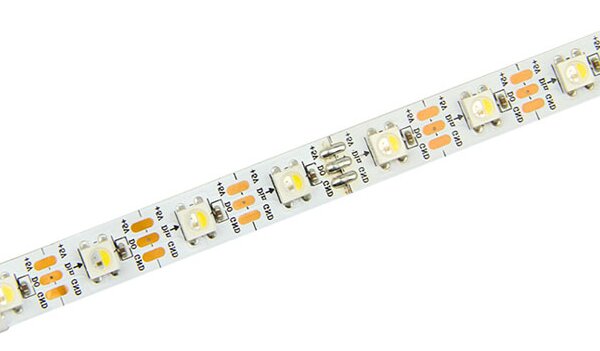 SK6812 RGBW LED-Streifen mit zusätzlichem weißem Segment für echtes Weißlicht