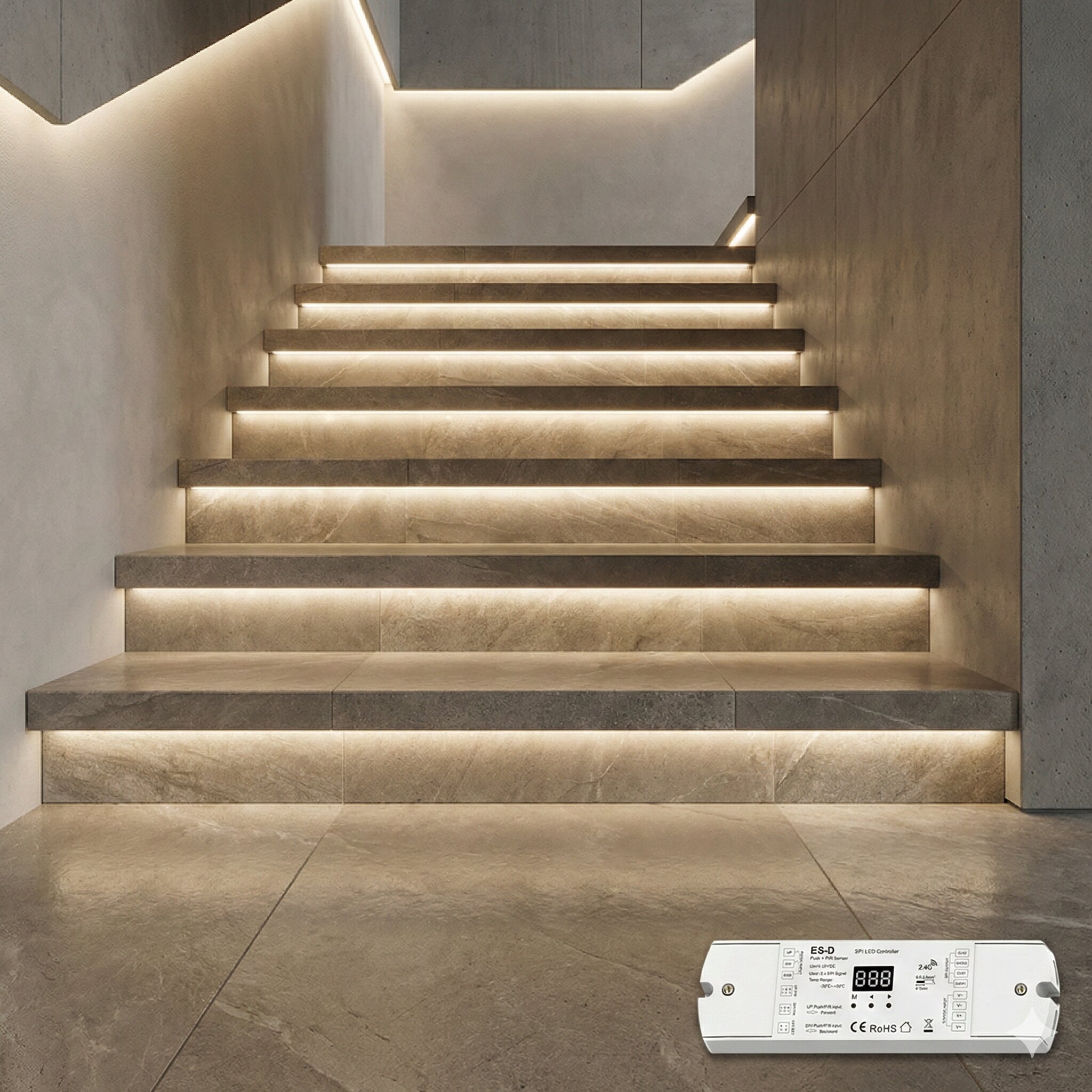 ES-D Treppenlicht-Controller | LED Stufenbeleuchtung mit Sensor