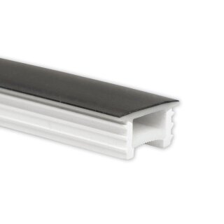 Silikon-Einbaucover. Abdeckung für 12 mm LED-Streifen Breit 15x10 mm  Schwarz 20 Meter