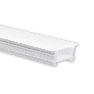 Silikon-Einbaucover. Abdeckung für 12 mm LED-Streifen Breit 15x10 mm  Weiß 20 Meter