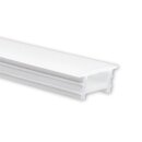 Silikon-Einbaucover. Abdeckung für 12 mm LED-Streifen Breit 15x10 mm  Weiß 20 Meter