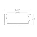 PK1 LED AUFBAU-Profil 200cm, flach, LED Stripes max. 12mm