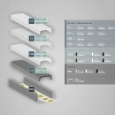 PK1 LED AUFBAU-Profil 200cm, flach, LED Stripes max. 12mm