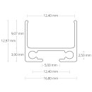 PL10 LED AUFBAU-Profil/Kabel-Universalkanal für PL-Serie  schwarz RAL 9005 200 cm