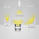 PL10 LED AUFBAU-Profil/Kabel-Universalkanal für PL-Serie  weiß RAL 9010 200 cm
