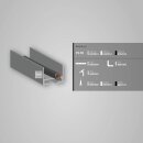 PL10 LED AUFBAU-Profil/Kabel-Universalkanal für PL-Serie  weiß RAL 9010 200 cm