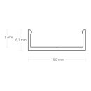 PL10.1-F LED AUFBAU/MONTAGE-Profil 10 cm, flach, gebohrt