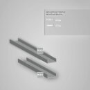 PL10.1-F LED AUFBAU/MONTAGE-Profil 10 cm, flach, gebohrt