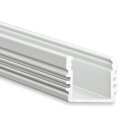 PL2 LED AUFBAU-Profil 200 cm, hoch,  schwarz RAL 9005 LED Stripes max. 12 mm