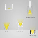 PL2 LED AUFBAU-Profil 200 cm, hoch,  weiß RAL 9010 LED Stripes max. 12 mm