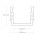 PL2 LED AUFBAU-Profil 200 cm, hoch,  weiß RAL 9010 LED Stripes max. 12 mm