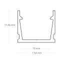 PL4 LED AUFBAU-Profil 200 cm eloxiert