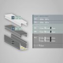 PL4 LED AUFBAU-Profil 200 cm eloxiert