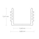 PL5 LED AUFBAU-Profil 200 cm, hoch, LED Stripes max. 12 mm