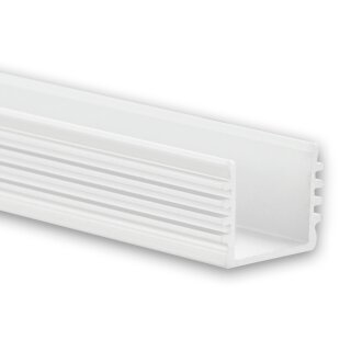 PL5 LED AUFBAU-Profil 200 cm, hoch,  weiß RAL 9010, LED Stripes max. 12 mm