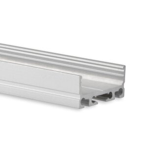 PN4 LED AUFBAU-Profil 200 cm, flach,  schwarz RAL 9005 LED Stripes max. 24 mm