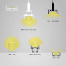 PN4 LED AUFBAU-Profil 200 cm, flach,  schwarz RAL 9005 LED Stripes max. 24 mm