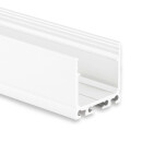 PN6n LED AUFBAU-Profil 200 cm, hoch,  weiß RAL 9010 LED Stripes max. 24 mm