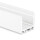 PN6n LED AUFBAU-Profil 200 cm, hoch,  weiß RAL 9010 LED Stripes max. 24 mm