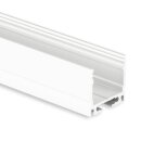 PN8 LED AUFBAU-Profil 200 cm,  schwarz RAL 9005 LED Stripes max. 16 mm