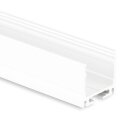 PN8 LED AUFBAU-Profil 200 cm,  weiß RAL 9010 LED Stripes max. 16 mm