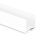 PN8 LED AUFBAU-Profil 200 cm,  weiß RAL 9010 LED Stripes max. 16 mm
