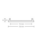 PO13 LED AUFBAU-Profil 200 cm, biegbar, LED Stripes max. 15 mm