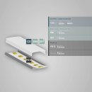 PO13 LED AUFBAU-Profil 200 cm, biegbar, LED Stripes max. 15 mm