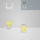 PO16 LED AUFBAU-Profil 200 cm, schwarz RAL 9005 mini, LED Stripes max. 8 mm