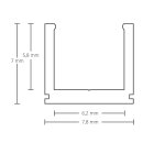 PO18 LED AUFBAU-Profil 200 cm, schwaz RAL 9005...