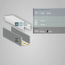 PO18 LED AUFBAU-Profil 200 cm, ultra-mini, LED Stripes max. 6 mm