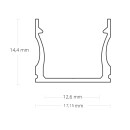 SL15/NL15 LED AUFBAU-Profil 200 cm schwarz RAL 9005
