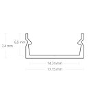SL8/NL8 LED AUFBAU-Profil 200 cm eloxiert