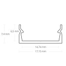 SL8/NL8 LED AUFBAU-Profil 200 cm weiß RAL 9010