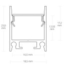 VA1 LED Aufbau-/Leuchtenprofil 200cm weiß RAL 9003