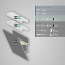 VA3 LED Aufbauprofil 200cm eloxiert