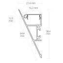 VA3 LED Aufbauprofil 200cm schwarz RAL 9005