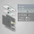 VA4 LED Aufbauprofil 200cm eloxiert