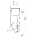 VA4 LED Aufbauprofil 200cm schwarz RAL 9005