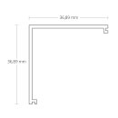 Cover C16 opal/satiniert 200 cm für Profil PN19