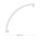 Cover C17 opal/satiniert 200 cm für Profil PN19
