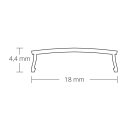 Cover C22 opal/satiniert 200 cm für Profil PO13