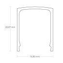 Cover C4 opal/satiniert 200 cm für Profil PO15/PL5/PL6