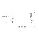 Cover C44 schwarz/matt  200 cm für Profil PL4
