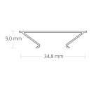 Cover C45 opal/satiniert 200 cm für Profil PO5