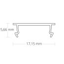 Cover C48 schwarz/matt  200 cm für Profil SL8/NL8/SL15/NL15/SP1