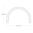 Cover C5 opal/satiniert 200 cm für Profil PO15/PL5/PL6