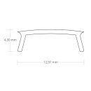 Cover C52 schwarz/matt 200 cm für Profil PO17/PO23