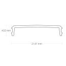 Cover C7 opal/satiniert 200 cm für Profil PL11
