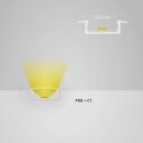PK8 LED EINBAU-Profil 200cm, flach/Flügel, LED Stripes max. 12mm